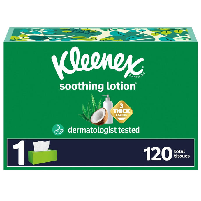 Kleenex Soothing Lotion Facial Tissues with Coconut Oil 120 ct.