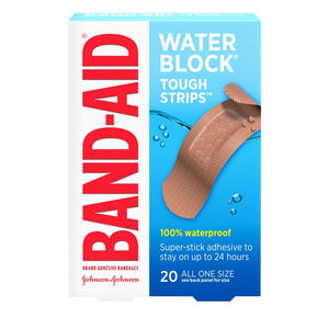 Band-Aid Brand Water Block Tough Strips Bandages All One Size 20 ct.
