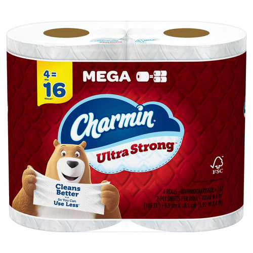 Charmin Ultra Strong Toilet Paper 4 Mega Rolls