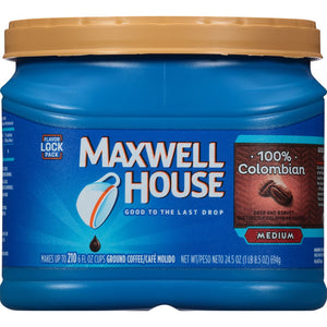 EXPIRES APRIL 2024: Maxwell House 100% Colombian Medium Coffee 24.5 oz.