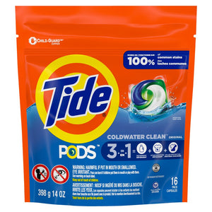 Tide PODS Liquid Laundry Detergent Soap Pacs Original Scent 16 ct.
