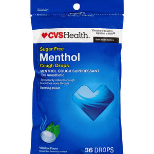 CVS Health Sugar Free Menthol Cough Drops 36 ct.