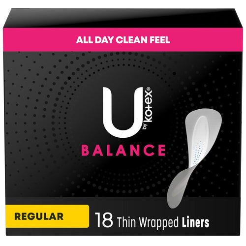 U by Kotex Barely There Liners Unscented Regular 18 ct.