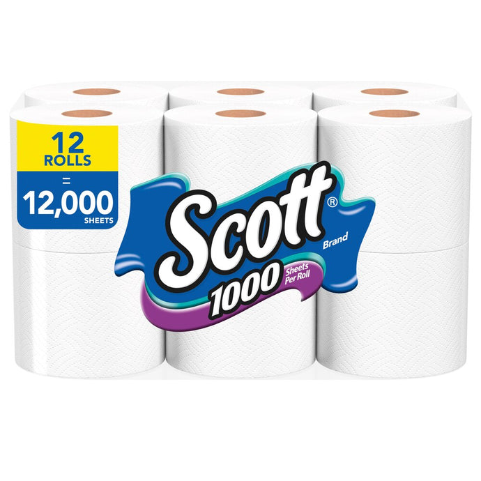 Scott 1000 Toilet Paper 1 ply 12 ct.