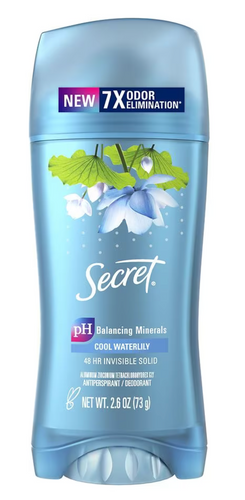 Secret Invisible Solid Antiperspirant and Deodorant Cool Waterlily 2.6 oz.