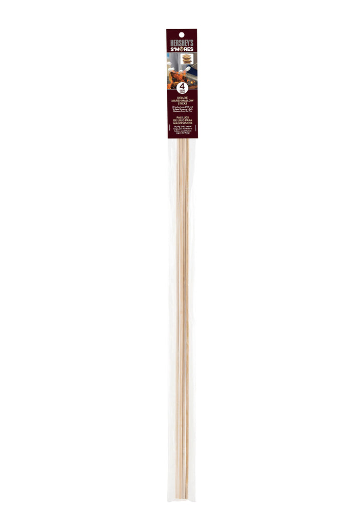 Hershey S'mores Wooden Skewers Premium Marshmallow Sticks 4 ct.