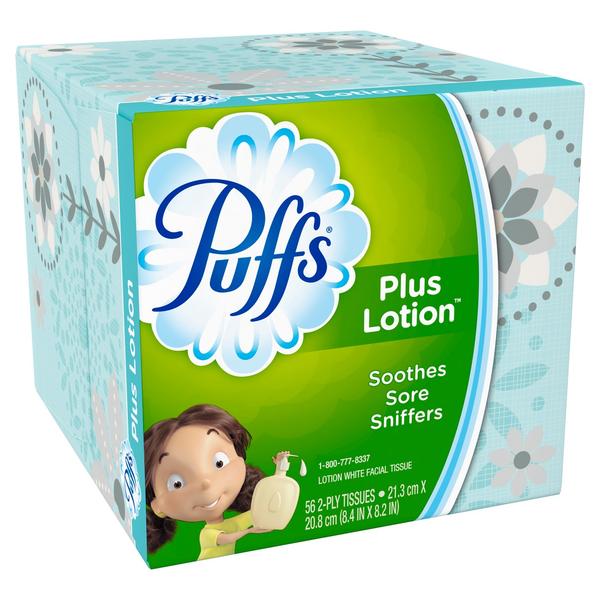 Puffs Plus Lotion Facial Tissues, Lotion, Facial Tissue