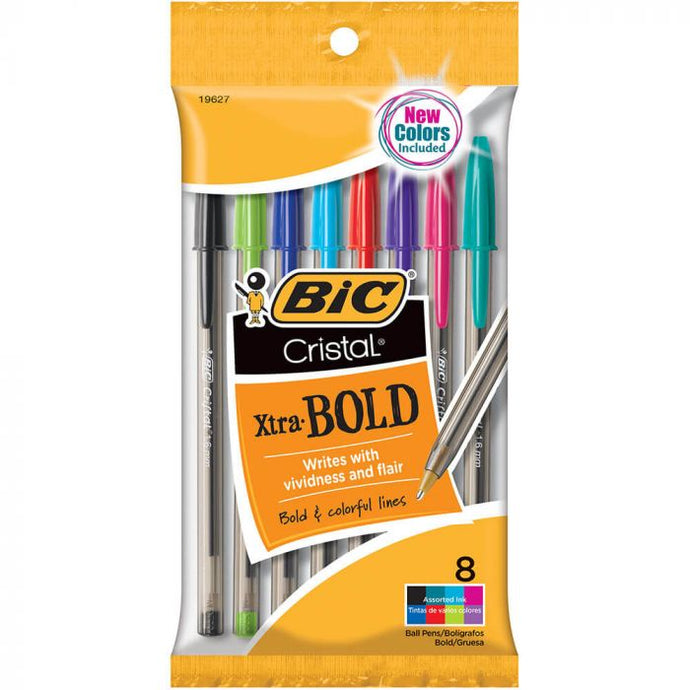 Bic Xtra Bold Ball Pen Assorted Colors 8 ct.