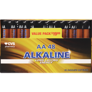 CVS Alkaline Battery AA Long Lasting Energy Value Pack 48 ct.