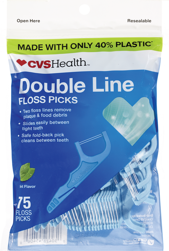 CVS Health Double Line Floss Picks 75 ct.