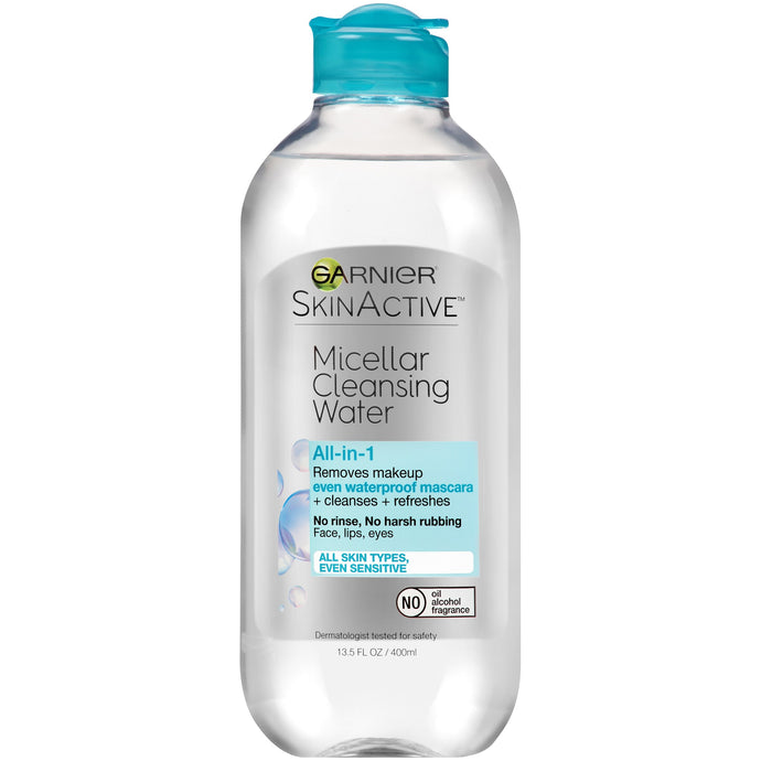 Garnier SkinActive Micellar Cleansing Water All in 1 Cleanser & Waterproof Makeup Remover 13.5 oz.