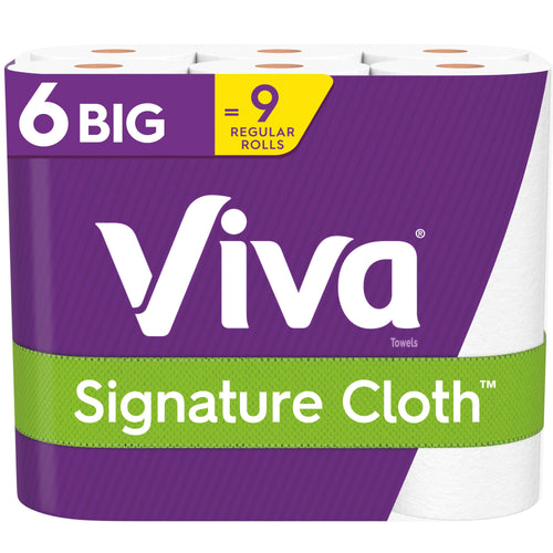 Viva Signature Cloth Choose-A-Sheet Paper Towels 6 Big Rolls