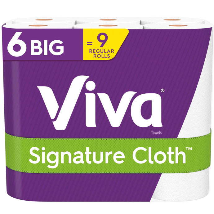 Viva Signature Cloth Choose-A-Sheet Paper Towels 6 Big Rolls