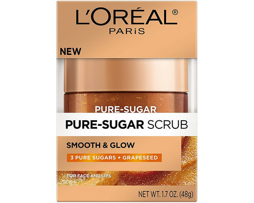 L'Oréal Pure Sugar Scrub Smooth & Glow + Grapeseed 1.7 oz.