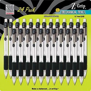Zebra Z-Grip Mechanical Pencil #2 0.7mm lead 24 ct.