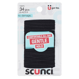 Scunci Light Hold Black Ponytailers 34 ct.