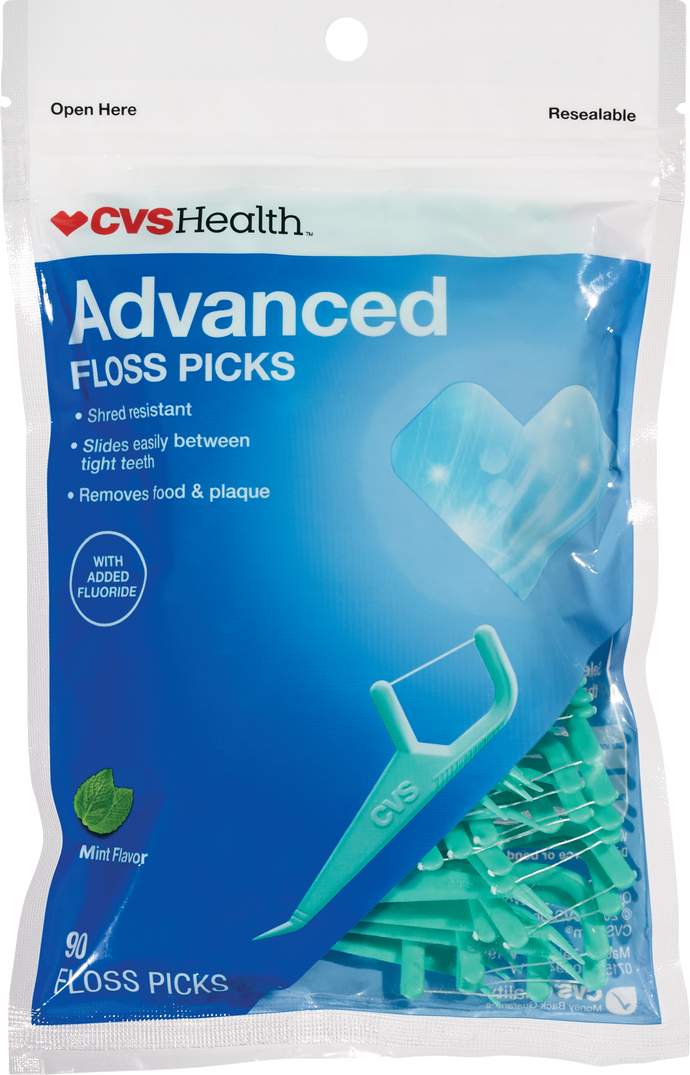 CVS Advanced floss pick mint flavor 90 ct.