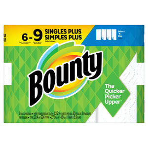 Bounty Select-A-Size White Paper Towels 6 Singles Plus rolls