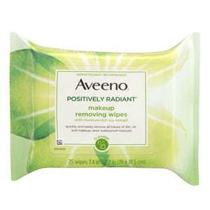 Aveeno Positively Radiant Oil-Free Makeup Removing Face Wipes 25 ct.