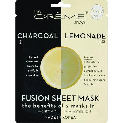 The Creme Shop Fusion Sheet Mask Charcoal & Lemonade