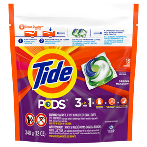 Tide PODS Spring Meadow Scent HE Turbo Liquid Laundry Detergent Pacs 16 ct.