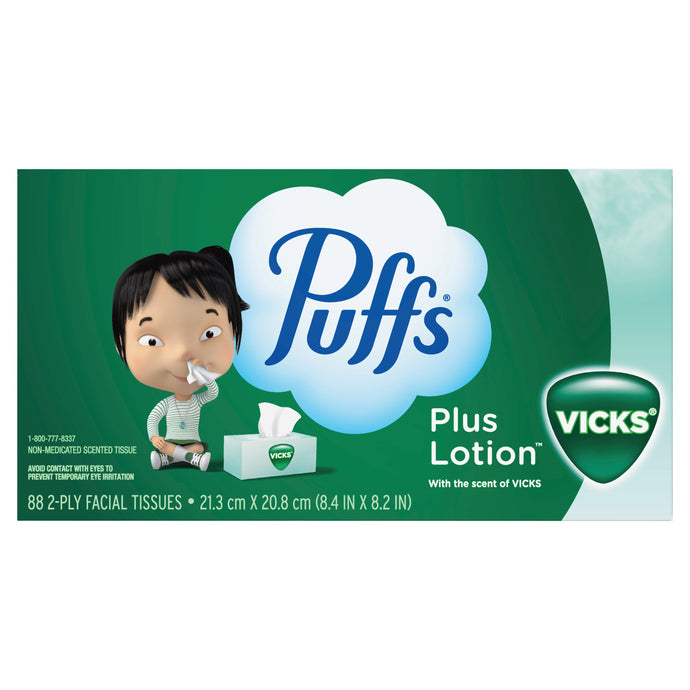 Puffs Plus Lotion with the Scent of Vicks Facial Tissues 88 ct.