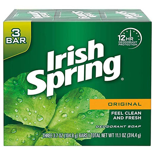 Irish Spring Original Deodorant Bar Soap 3 Bar Pack