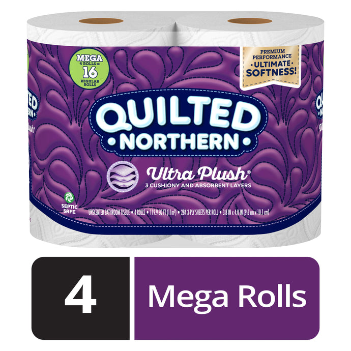 Quilted Northern Ultra Plush Toilet Paper 4 Mega Rolls