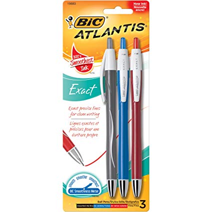 Bic Atlantis pens 3 ct.