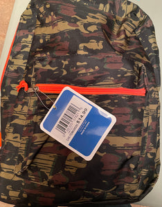 Sutton and Sons Camo and Orange Backpack