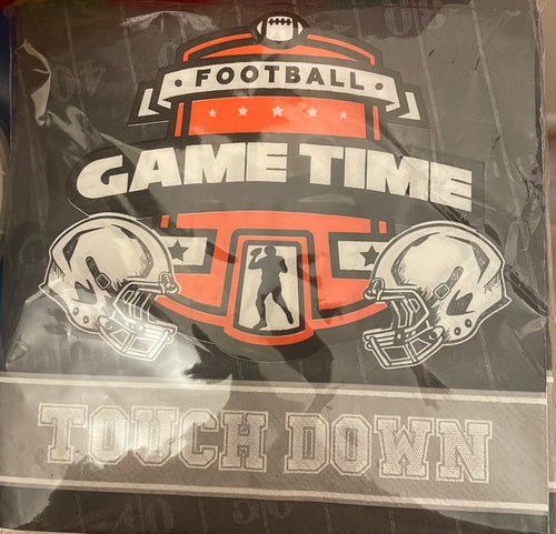 Football Game Time Touchdown Napkins 10 inch. 20 ct.