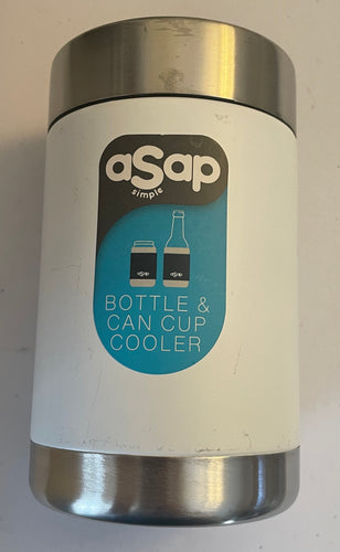 aSap Bottle & Can Cup Cooler White