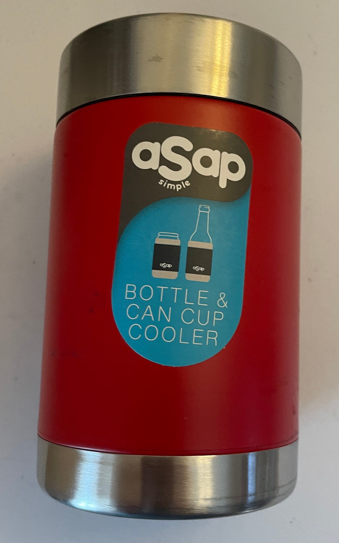 aSap Stainless Steel Bottle & Can Cup Cooler Red