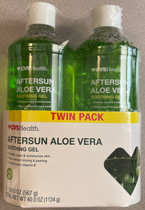 CVS Health Aftersun Aloe Vera Soothing Gel Twin Pack 20 oz.
