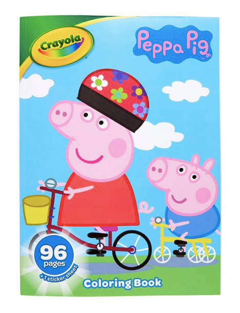 Crayola 96 page Peppa Pig Coloring Book with Sticker Sheet