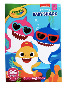 Crayola 96 page Baby Shark Coloring Book with Sticker Sheet