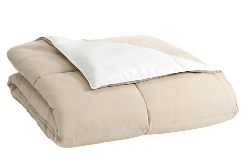 Home Classics Reversible Down-Alternative Comforter Khaki (Brown and White) King Size