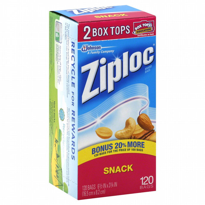 Ziploc snack bags 120 ct.