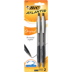 Bic Atlantis pen Black 2 ct.